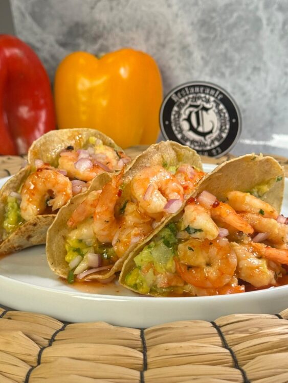 TACOS CAMARONES AL AJILLO