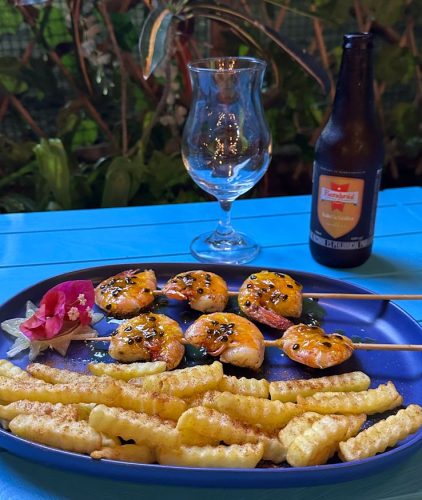 Brochetas de Langostinos