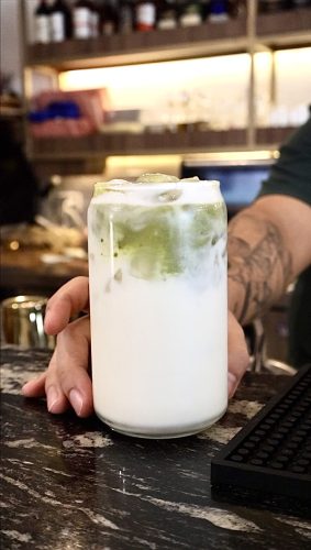 Té matcha latte frio