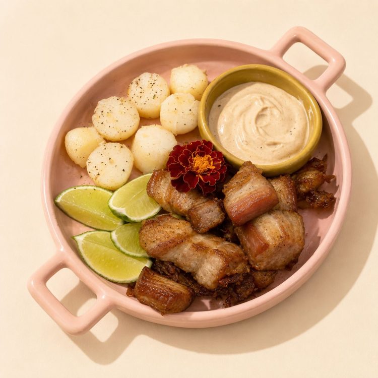 Chicharrón con bollo