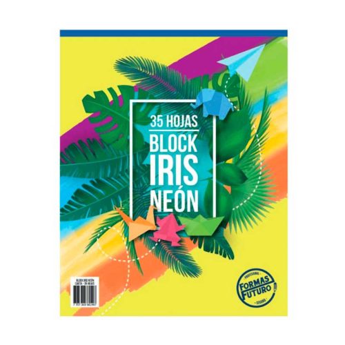 Block Iris Colores Neón Formas Futuro x 35 Hojas