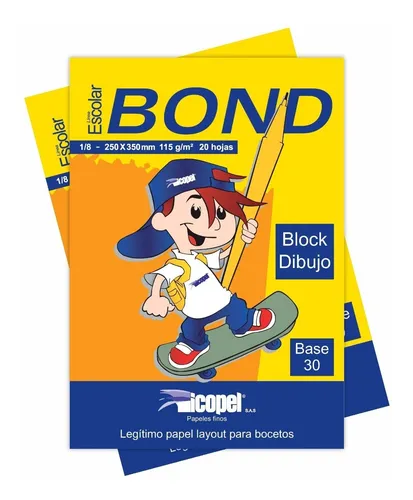 Block Papel Bond 115 g Base 30 1/8 x 20 Hj