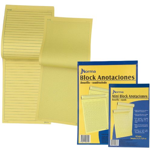 Block Anotaciones Norma Amarillo Carta 50 Hojas