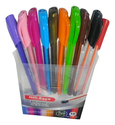BOLIGRAFO SEMIGEL COLORES VARIADOS - OFFI - ESCO- OE-051
