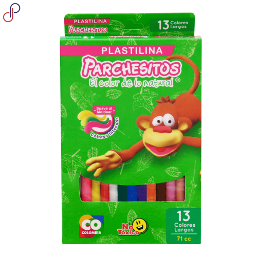 Plastilina Parchecitos x9 Colores Largos - x13 Colores