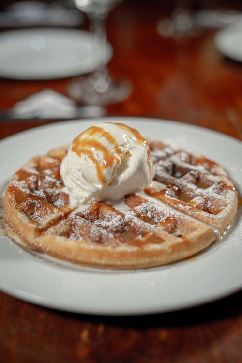 Waffles con Helado