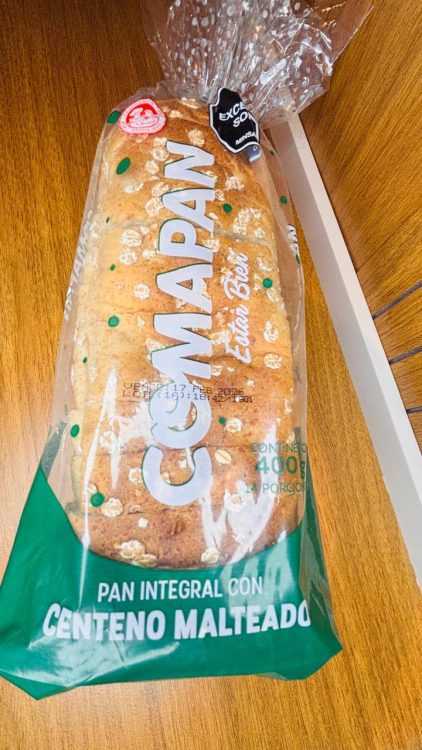 Pan Tajado Integral Centeno Malteado
