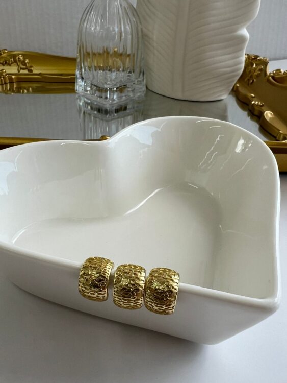 Earcuff dorado grabado 418123