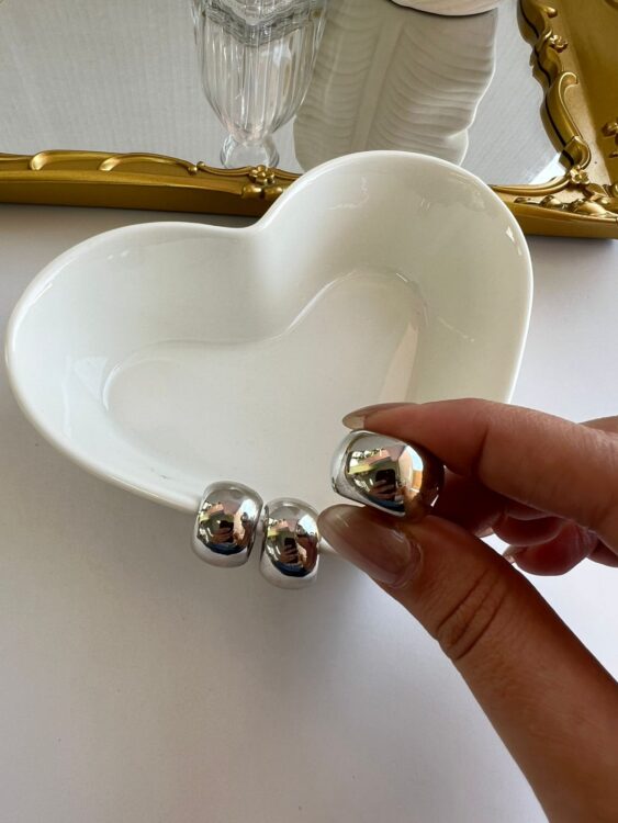 Earcuff plateado Chunky 417188