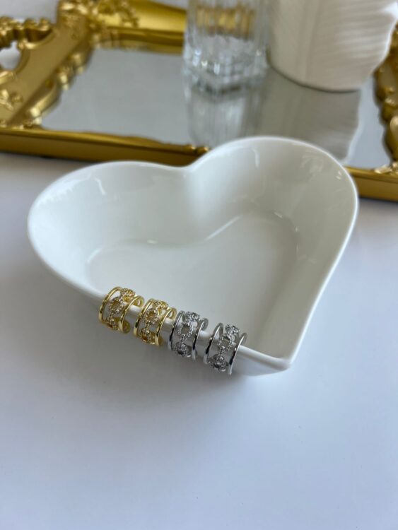 Earcuff grueso Rodio 418126