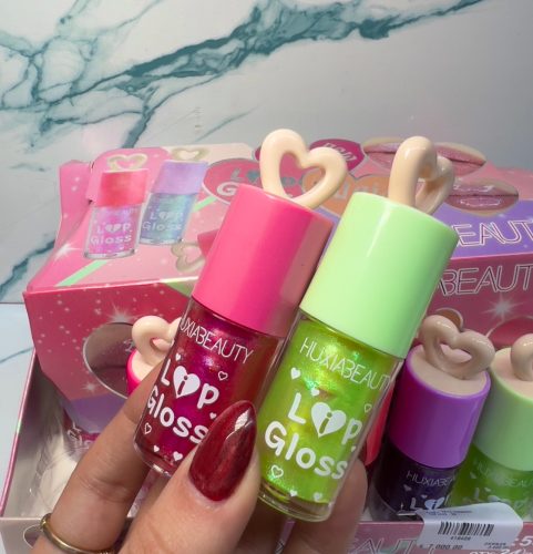 Brillo labios tapa corazón 419428