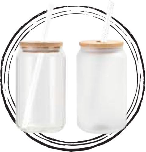 Vaso Tapa de Bambú Opalizado y Cristal