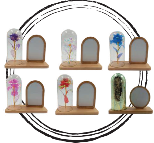 Portarretrato Lámpara Flor