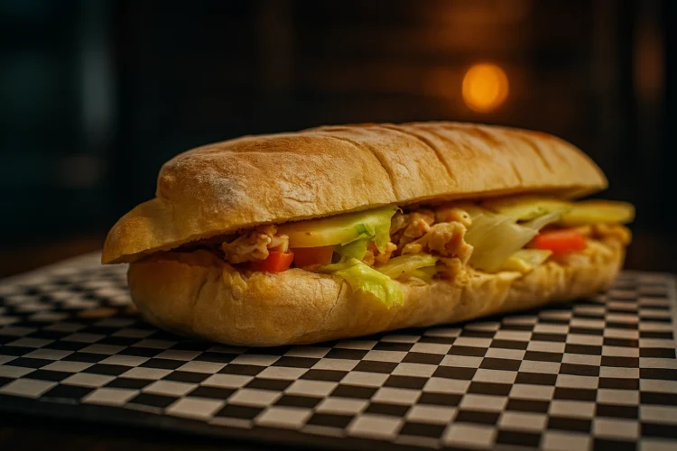 Sándwich de Pollo Desmenuzado