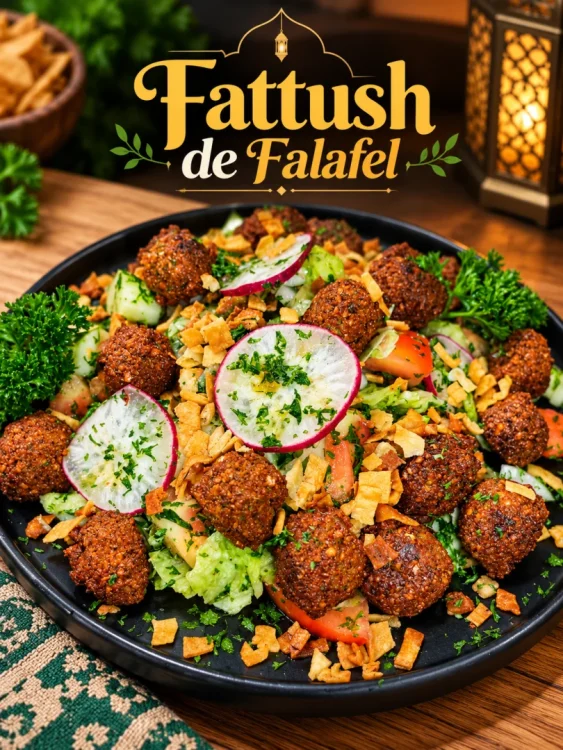 Fattush de falafel
