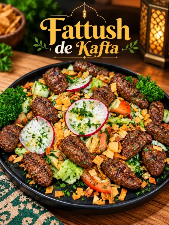 Fattush con kafta