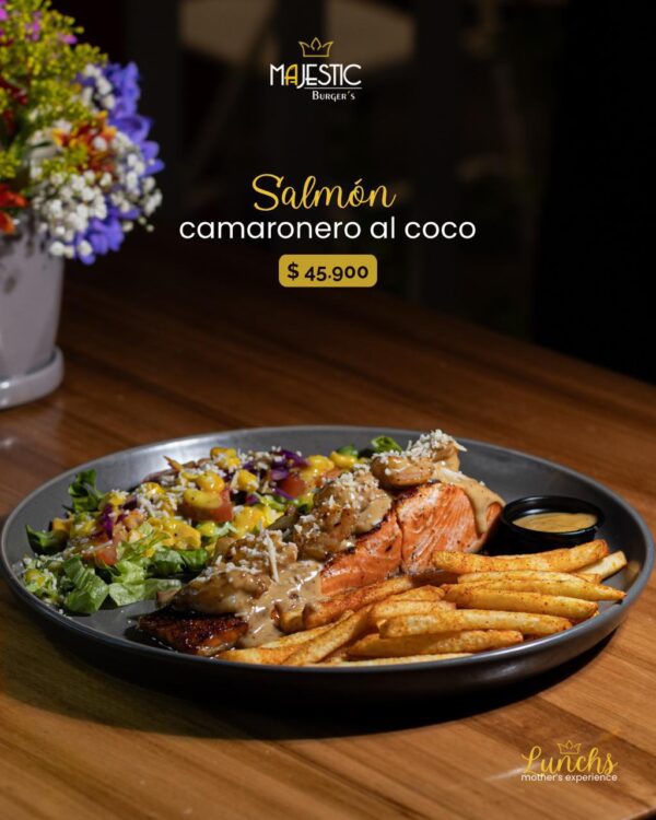 Salmon camaronero al coco