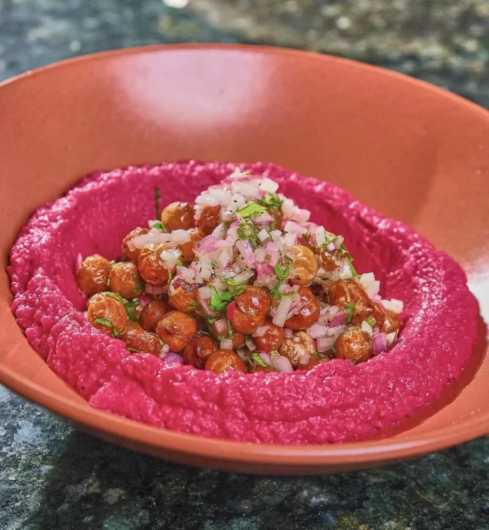 Hummus con Garbanzos Fritos
