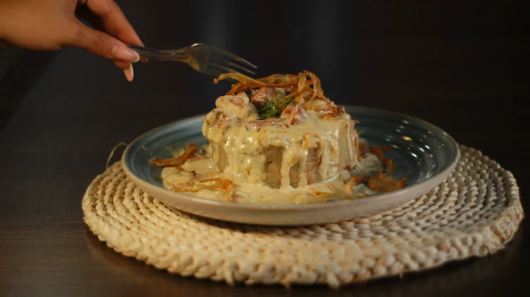 Cayeye con Pulpo en Salsa al Ajillo