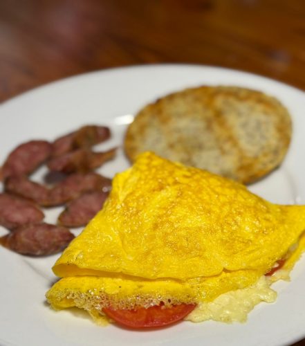 Omelette con Queso y Chorizo