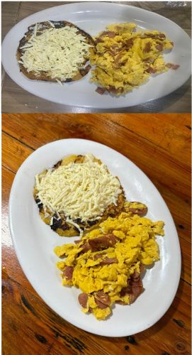 Huevos al Gusto con Arepa de Tela o Chócolo o Bollo