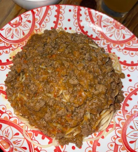 Pasta Boloñesa con Carne