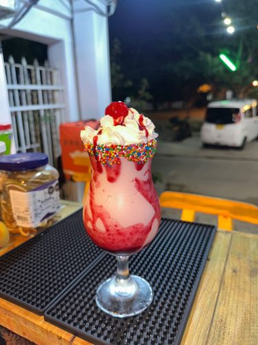 Malteada de frutos Rojos